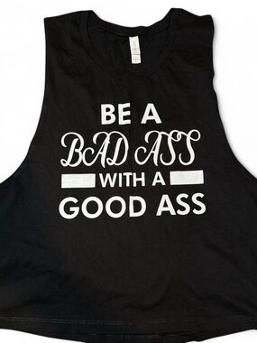 Black Graphic Muscle Tee